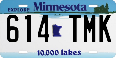 MN license plate 614TMK