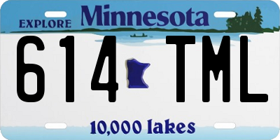 MN license plate 614TML