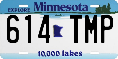 MN license plate 614TMP