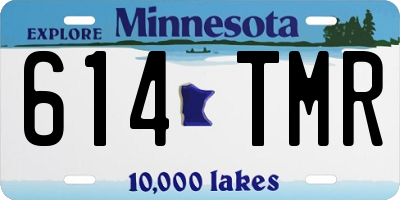 MN license plate 614TMR