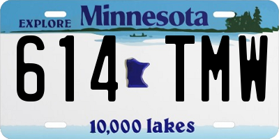 MN license plate 614TMW