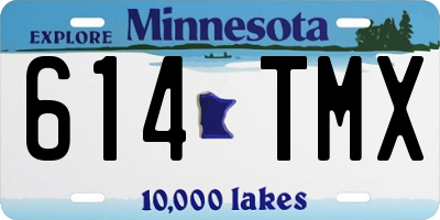 MN license plate 614TMX