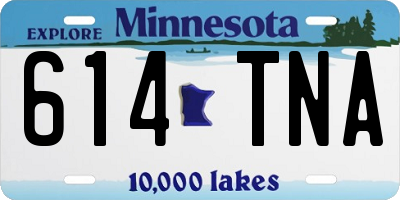 MN license plate 614TNA