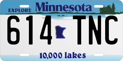 MN license plate 614TNC