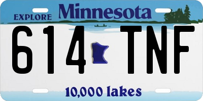 MN license plate 614TNF