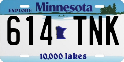 MN license plate 614TNK