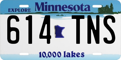 MN license plate 614TNS