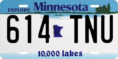 MN license plate 614TNU