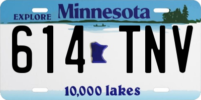 MN license plate 614TNV