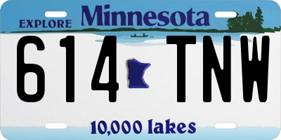MN license plate 614TNW
