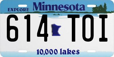 MN license plate 614TOI
