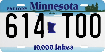 MN license plate 614TOO