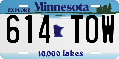 MN license plate 614TOW