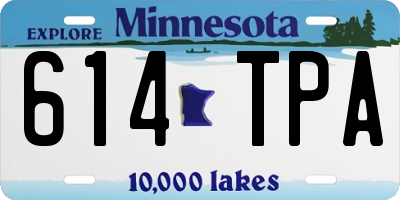 MN license plate 614TPA