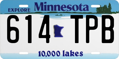 MN license plate 614TPB