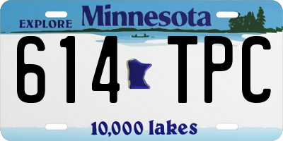 MN license plate 614TPC