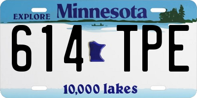 MN license plate 614TPE