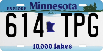 MN license plate 614TPG
