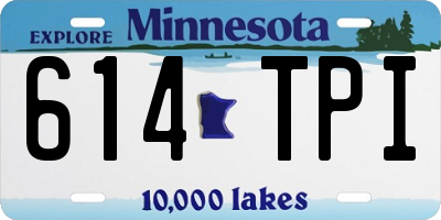 MN license plate 614TPI