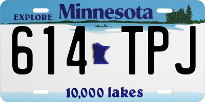 MN license plate 614TPJ