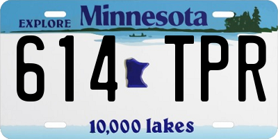 MN license plate 614TPR