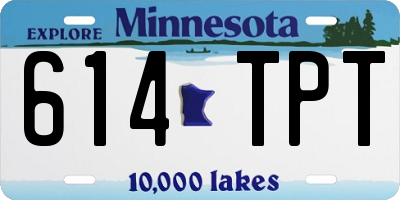 MN license plate 614TPT