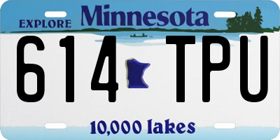 MN license plate 614TPU