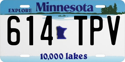 MN license plate 614TPV