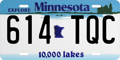 MN license plate 614TQC
