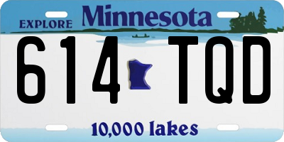 MN license plate 614TQD