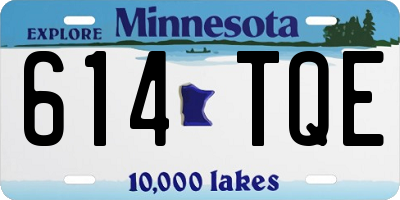 MN license plate 614TQE