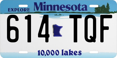 MN license plate 614TQF