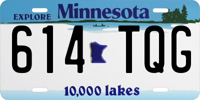 MN license plate 614TQG