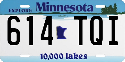 MN license plate 614TQI