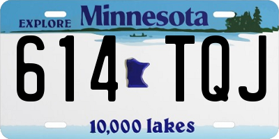 MN license plate 614TQJ