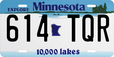 MN license plate 614TQR