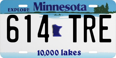 MN license plate 614TRE