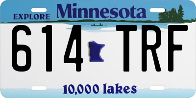 MN license plate 614TRF