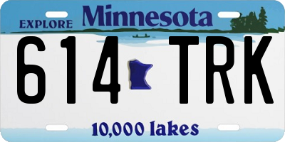 MN license plate 614TRK