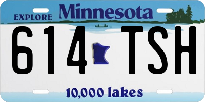 MN license plate 614TSH