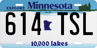 MN license plate 614TSL