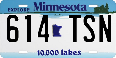 MN license plate 614TSN