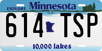 MN license plate 614TSP