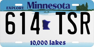 MN license plate 614TSR