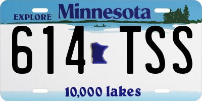 MN license plate 614TSS