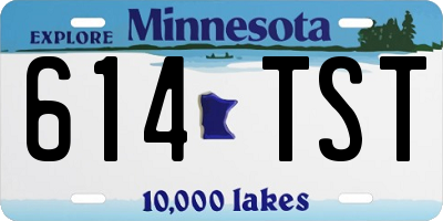 MN license plate 614TST