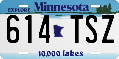 MN license plate 614TSZ