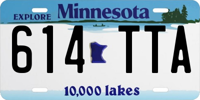 MN license plate 614TTA