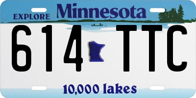 MN license plate 614TTC