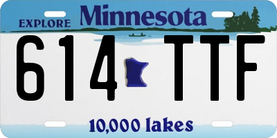 MN license plate 614TTF